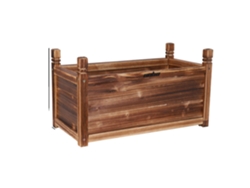 Caja de jardinería de madera, estructura de pino macizo, espacio profundo para cultivo OEM