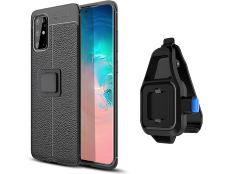 Funda Samsung S20 Plus Rugged Leather con Soporte de Cintura Negro