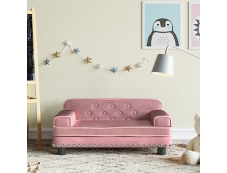 Sofá para niños de terciopelo rosa 70x45x30 cm MAISON EXCLUSIVE