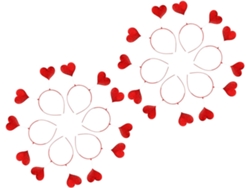 Nuobesty Set De 12 Diademas Finas Rojas Con Lentejuelas En Forma De Corazón Para Mujeres Y Niñas, Diademas