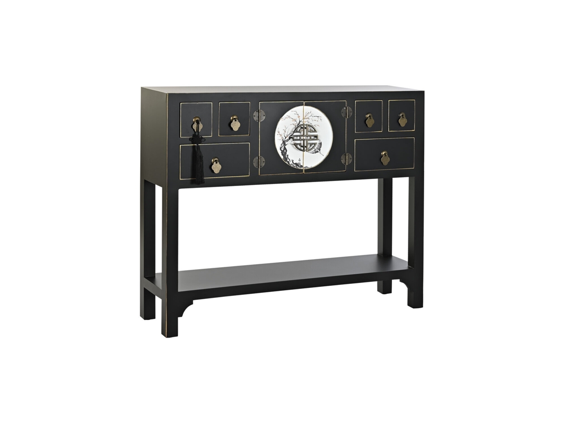Consola Abeto Mdf Oriental Negro 95x26x79cm