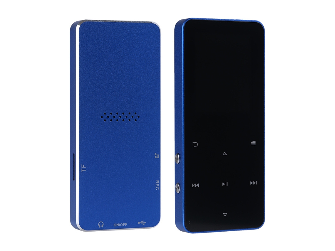 Reproductor MP4 Eifson + Tarjeta de memoria de 64 GB + Auriculares con cable (azul)
