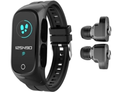 Reloj inteligente TWS 2 en 1 con auriculares inalámbricos Bluetooth 5.0, podómetro, contador de calorías y monitor de frecuencia cardíaca. Ly Ebike