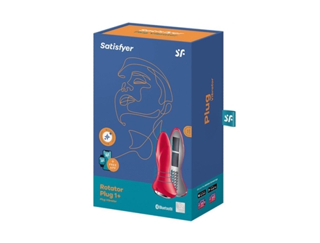 Estimulador SATISFYER Plug Giratorio+Plug Vibrador (Rojo - 1 Unidad)