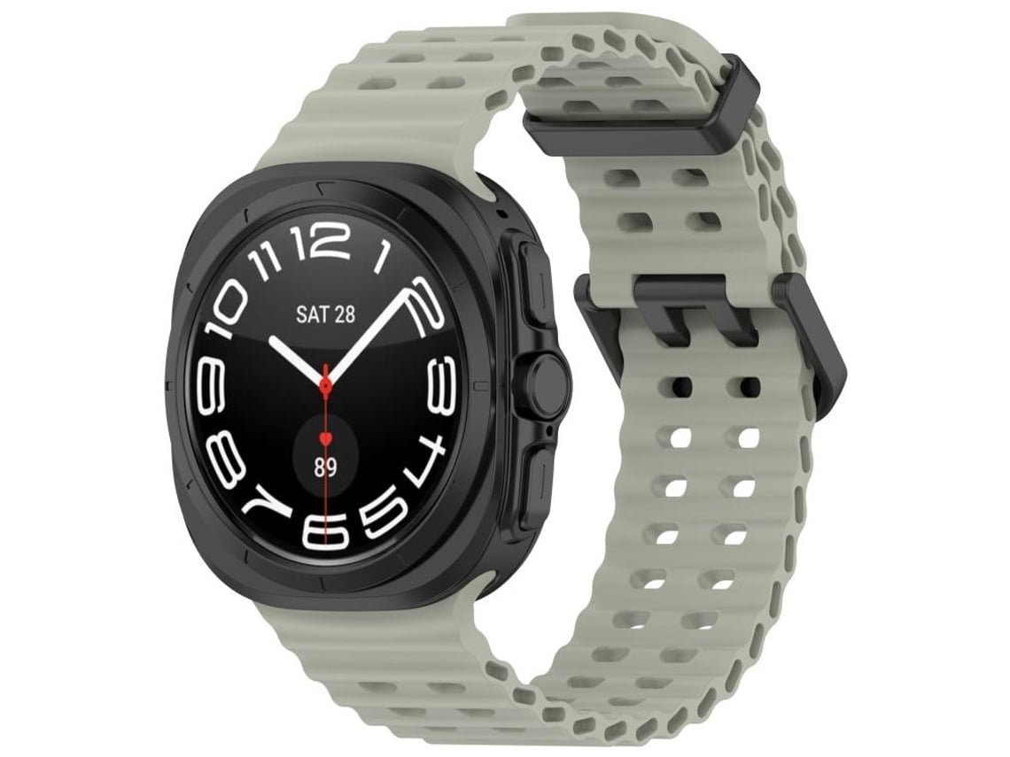Correa de silicona con diseño de agujeros para Samsung Galaxy Watch Ultra - Doble cierre y agujeros (47 mm)