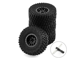 Rojo 24pcs 1.0" Escalada Aleación Aluminio Rueda Neumático 1/18 Trx4m Scx24 Fms Fcx18 Fcx24 Furitek Fx118 Todoterreno