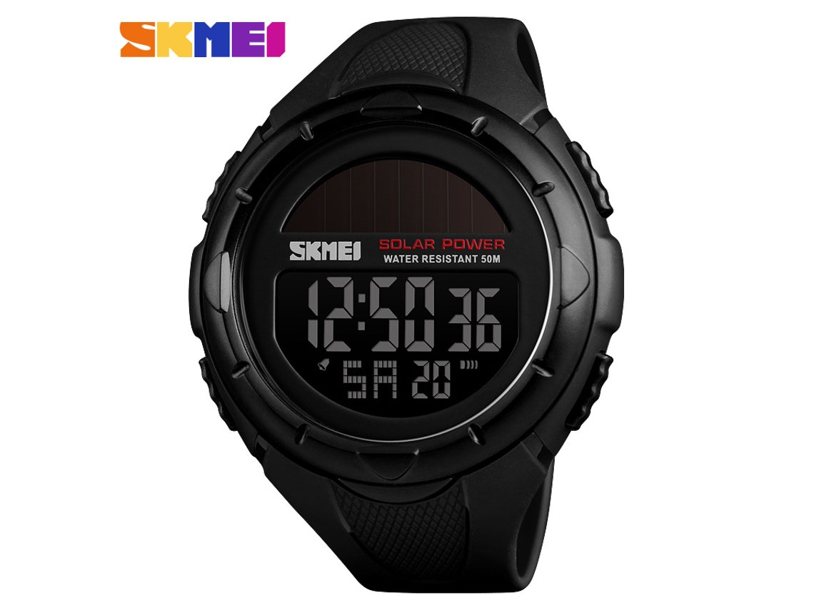 Reloj solar para hombre, ecológico y económico, con función de despertador, reloj deportivo digital luminoso.