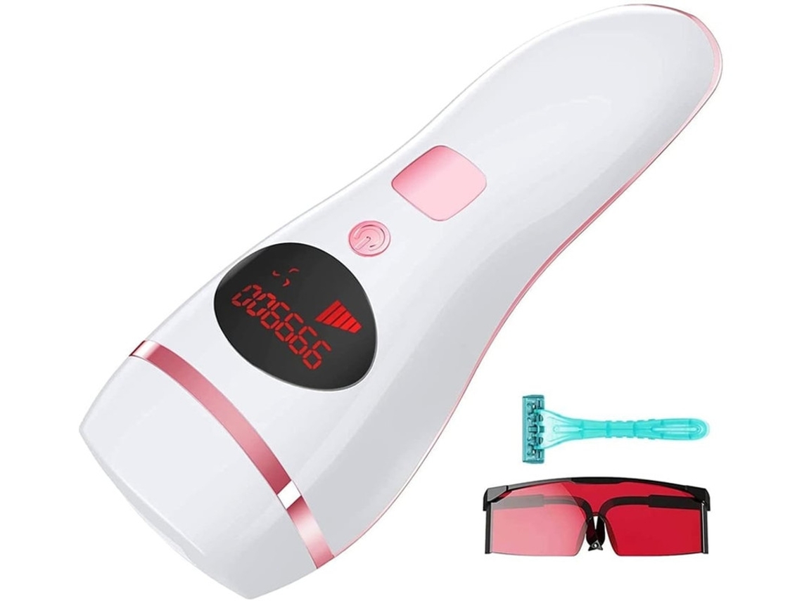 Depiladora IPL Yizhood con 999.900 destellos, ideal para rostro, axilas, piernas y bikini, color rosa