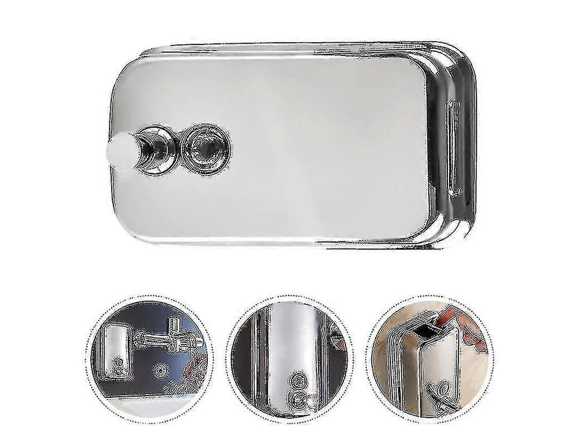 Dispensador de jabón de baño práctico de 1 pieza para montar en la pared con soporte de presión manual Rosewell