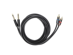 Cable De Audio Doble Jorindo De 6,35 Mm Macho A Doble Rca Macho Jd6094-3m 22awg De Cobre Libre De Oxígeno