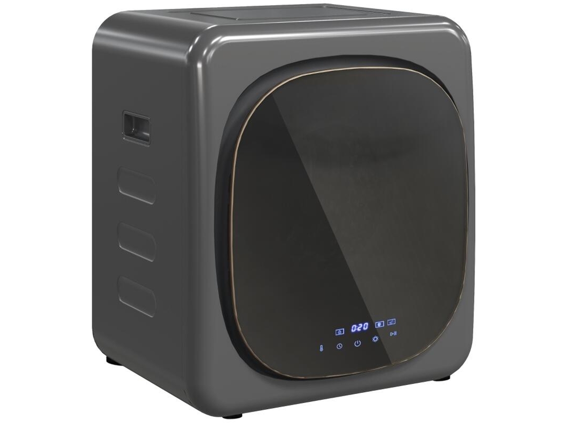 VPMKP - Máquina de hielo comercial Homcom con iluminación LED y visor pala plata