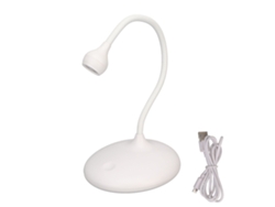 Lámpara LED con brazo flexible giratorio de 360 grados y 3 niveles de brillo para uñas de gel UV.