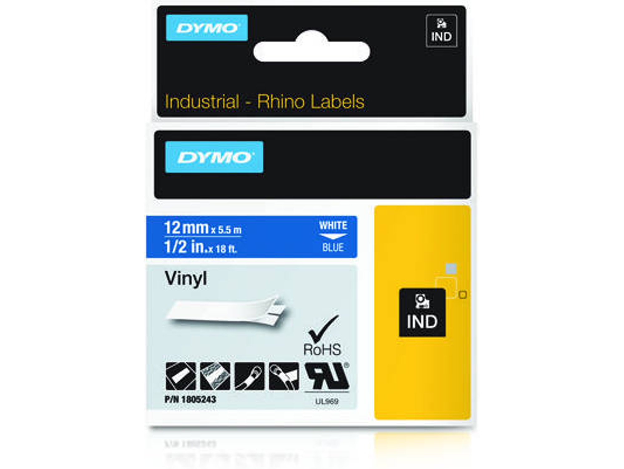Cinta Laminada DYMO 1805243 Blanco