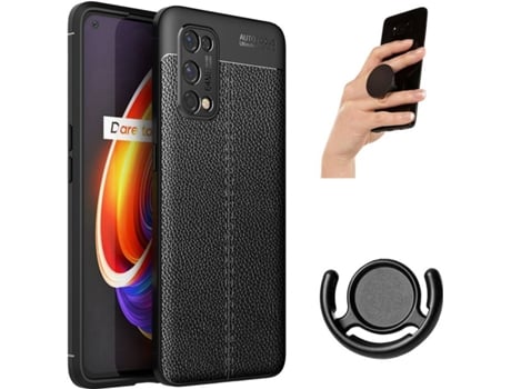Funda, Soporte y Popsocket Realme 7 Pro PHONESHIELD Rugged Leather Negro
