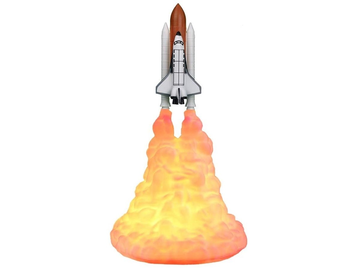 Lámpara Cohete 3D, Recargable por USB, Regalo para Amantes del Espacio NEVEANCE