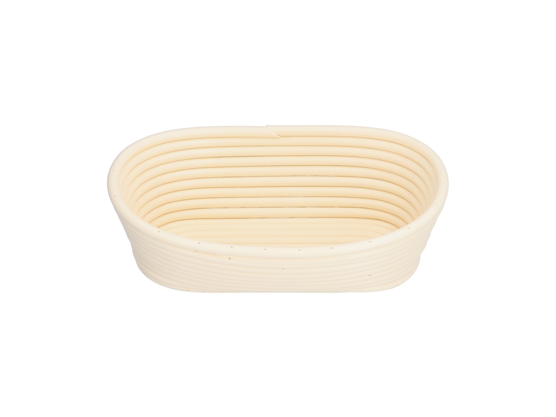 Cesta de fermentación de pan lavable, forma innovadora, ovalada, beige, 25x15x8 cm KOFIHETY