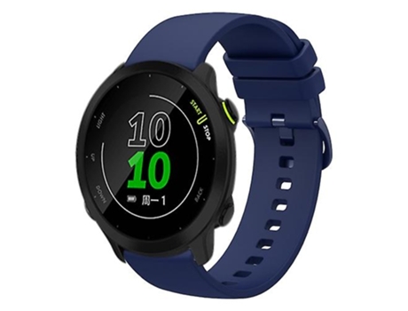 Correa para Garmin Forerunner 158 20mm azul marino Color sólido correa de silicona suave para reloj VENISYMLIS