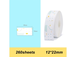 Papel Etiqueta Térmica 12x22mm 260uds Resistente Agua Autoadhesivo Supermercado Hogar