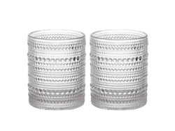 Juego de 2 vasos vintage de cristal de 355 ml, transparentes, para cerveza, cócteles y whisky.