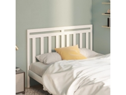 Cabecero De Cama Madera Maciza De Pino Blanco 156x4x100 Cm