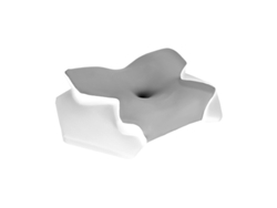 Almohada Para El Cuello Ergonómica De Espuma Viscoelástica Transpirable De Seda Helada (gris) Cuich