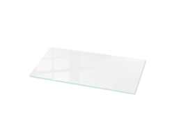 Tablero De Vidrio Rectangular Espelharte (125x50 Cm - Color Blanco Liso - Blanco)