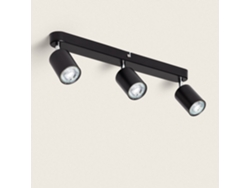 Lámpara de Techo Orientable Metal 3 Focos Albus Black Large