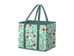 Bolsa de compras plegable con base reforzada, cesta de compras de tela no tejida para supermercados y actividades al aire libre, multicolor. GOKOCO