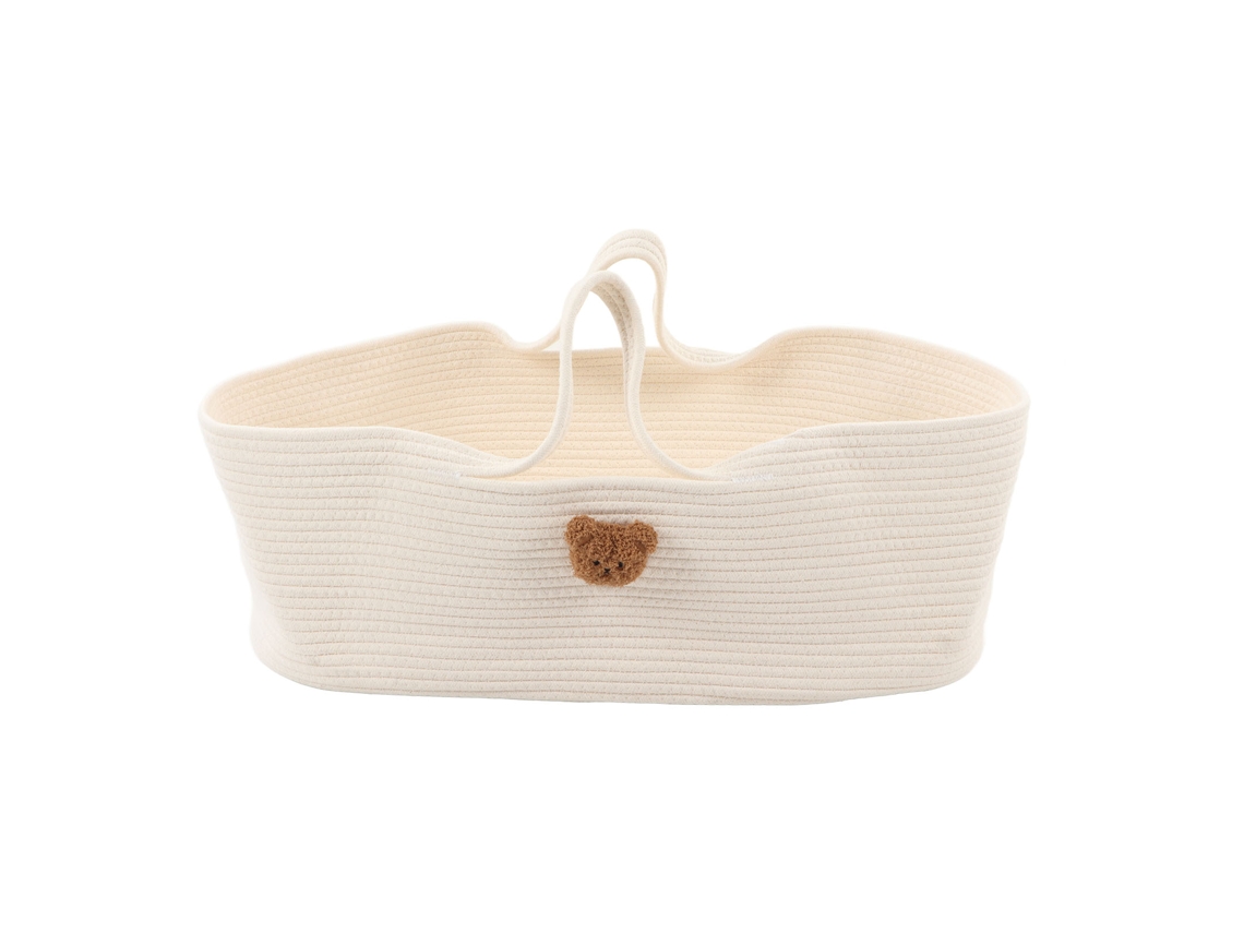 Cesta plegable para bebé con diseño de dibujos animados, segura y portátil, hecha de algodón para dormir y transportar.