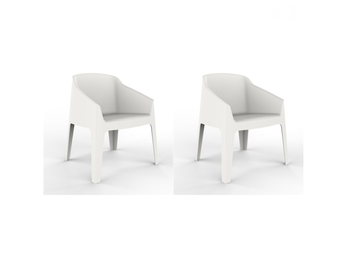 GARBAR BAKU Set 2 Sillón Interior Exterior Blanco