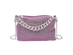 Bolso bandolera de mujer con pedrería, bolso de mano para ocasiones informales, morado