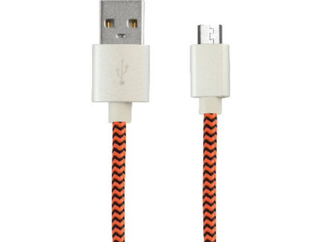 Cable de Datos Ksix (USB - USB - Naranja)