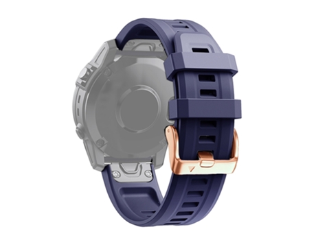 Correa Smartwatch para Garmin Fenix 5S 20mm Silicona con Hebilla Oro Rosa (Azul Oscuro)