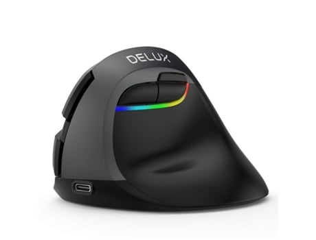 Ratón ENKERS RGB (Bluetooth - 1600 dpi - Negro)
