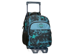 Roll Road Mochila Escolar Con Carro Soccer Poliéster Azul