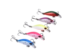 Anub 5pcs Isca Artificial Minnow de Abs Lifelike Isca Dura para Pesca Acessório de Pesca