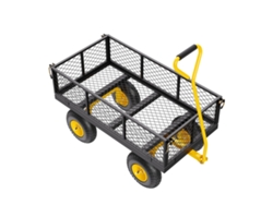 Carrito de jardín de acero Succebuy, capacidad de 400 kg, duradero, con neumáticos de 25 cm