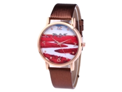 Reloj De Pulsera De Aleación Zhoulianfa F-447 Con Dial Redondo Y Cuarzo (café)