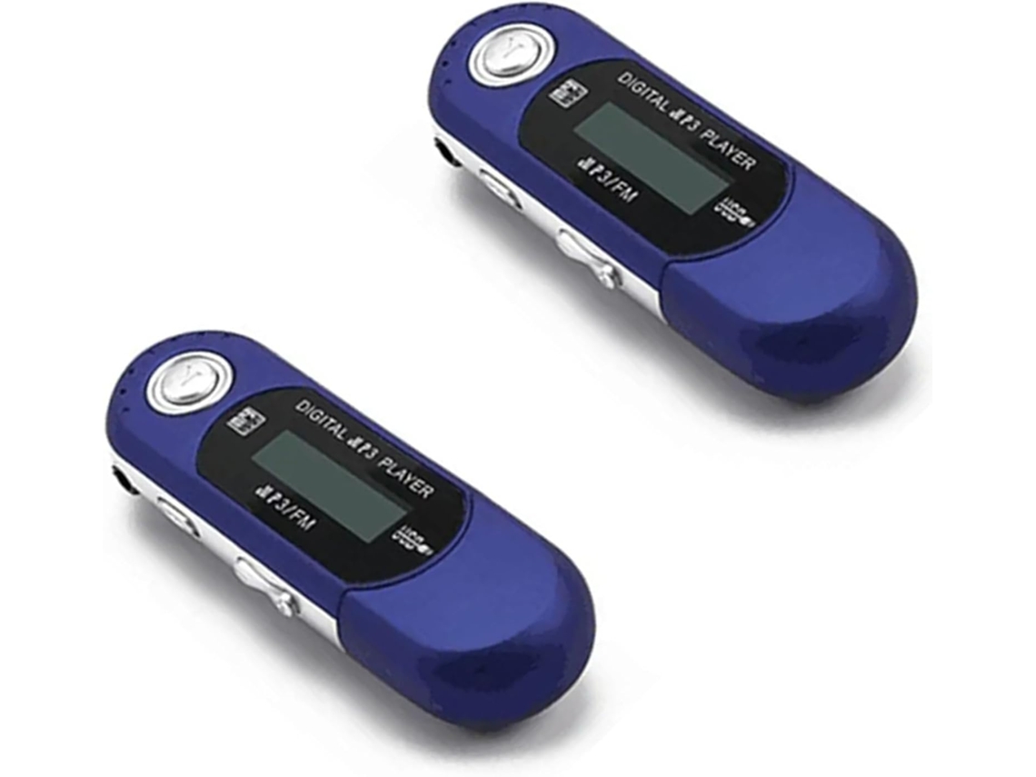 Reproductor Mp3 Mini Usb 2.0 (2 Unidades), Botón Pequeño, Música, Pantalla Lcd, Enchufe Multilingüe