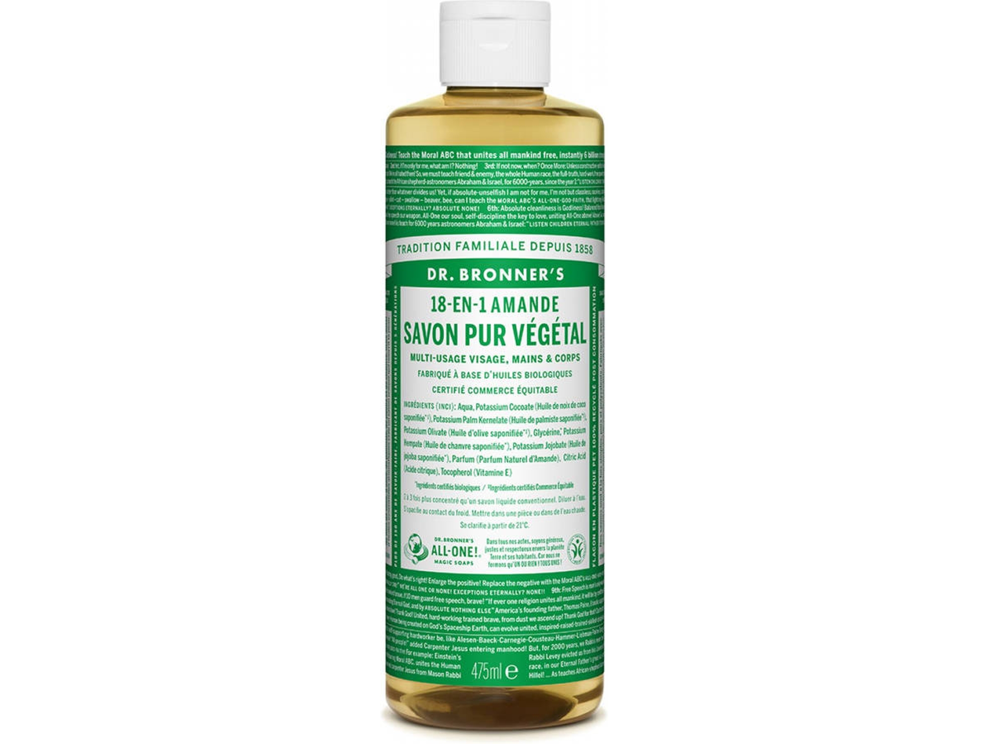 Jabón Líquido DR.BRONNER'S 18-IN-1 (475 ml)
