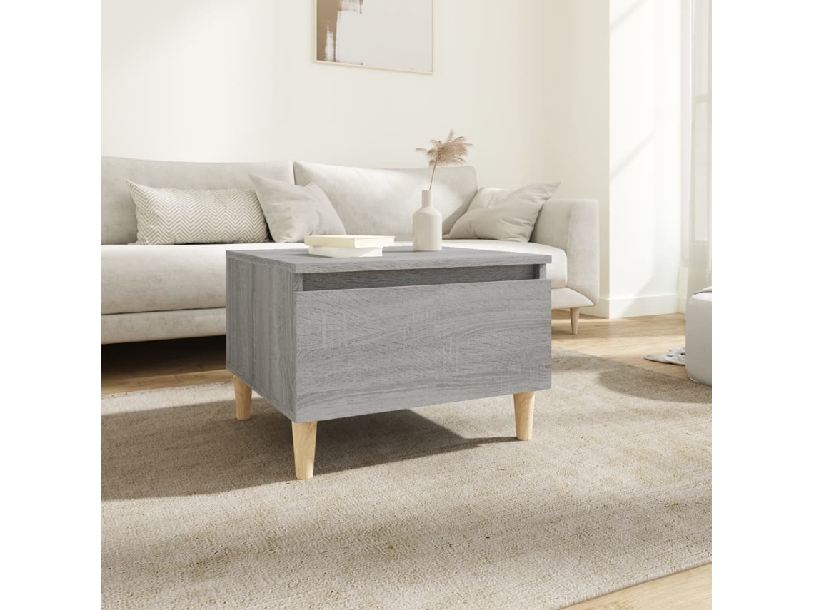 Mesa auxiliar | Mesa de comedor 50x46x35 cm, derivados de madera, color gris Sonoma