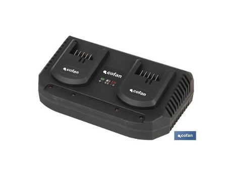 Cargador baterias doble carga rapida 2x3,5a - 18v