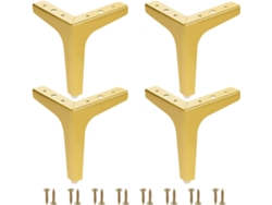 Juego de 4 patas triangulares doradas de Rnemitery