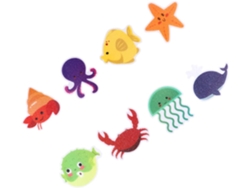 20 pegatinas antideslizantes con criaturas marinas para evitar caídas en el baño - Slowmoose