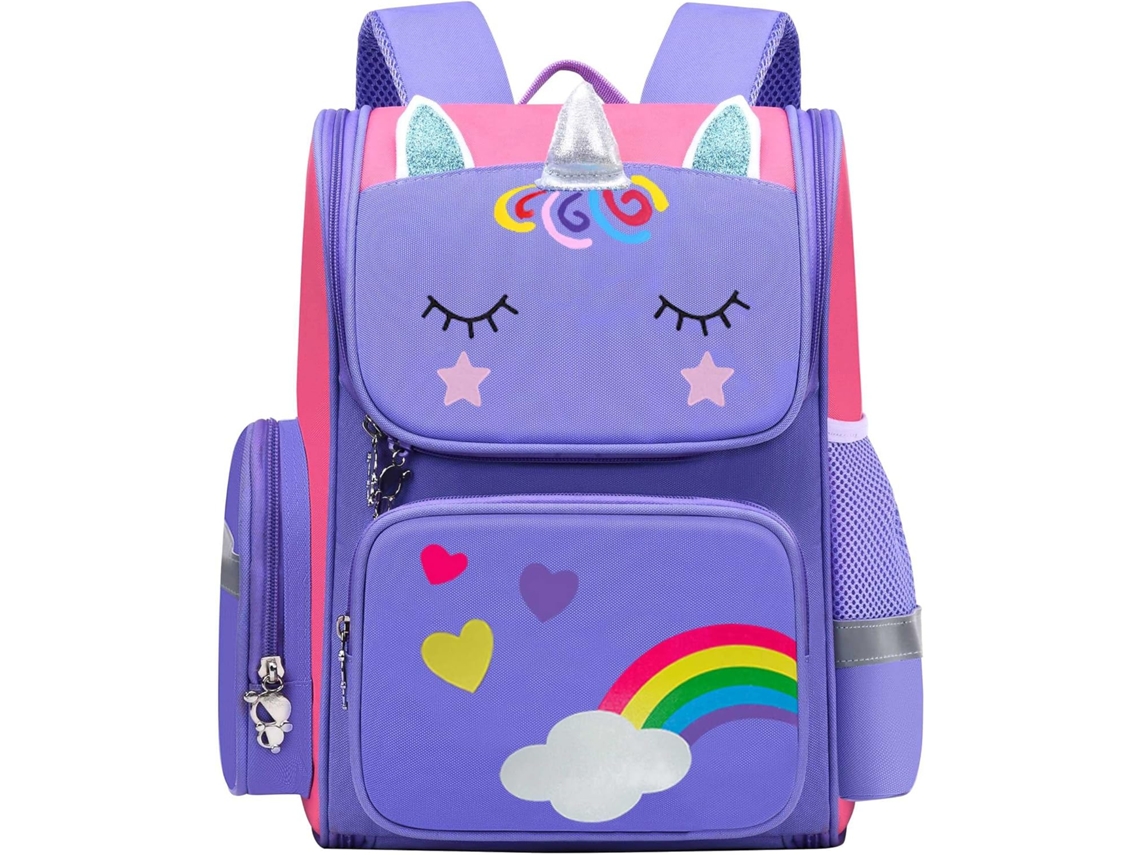 Mochila Unicornio Para Niños, Mochila Para Niños, Hermosa Mochila Unicornio, Morado Nuevo, nuevo