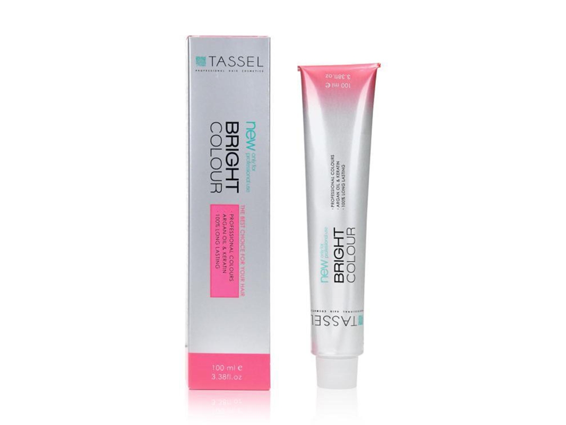 Tinte para el cabello castaño claro 5 con aceite de argán y queratina 100 ml con borla