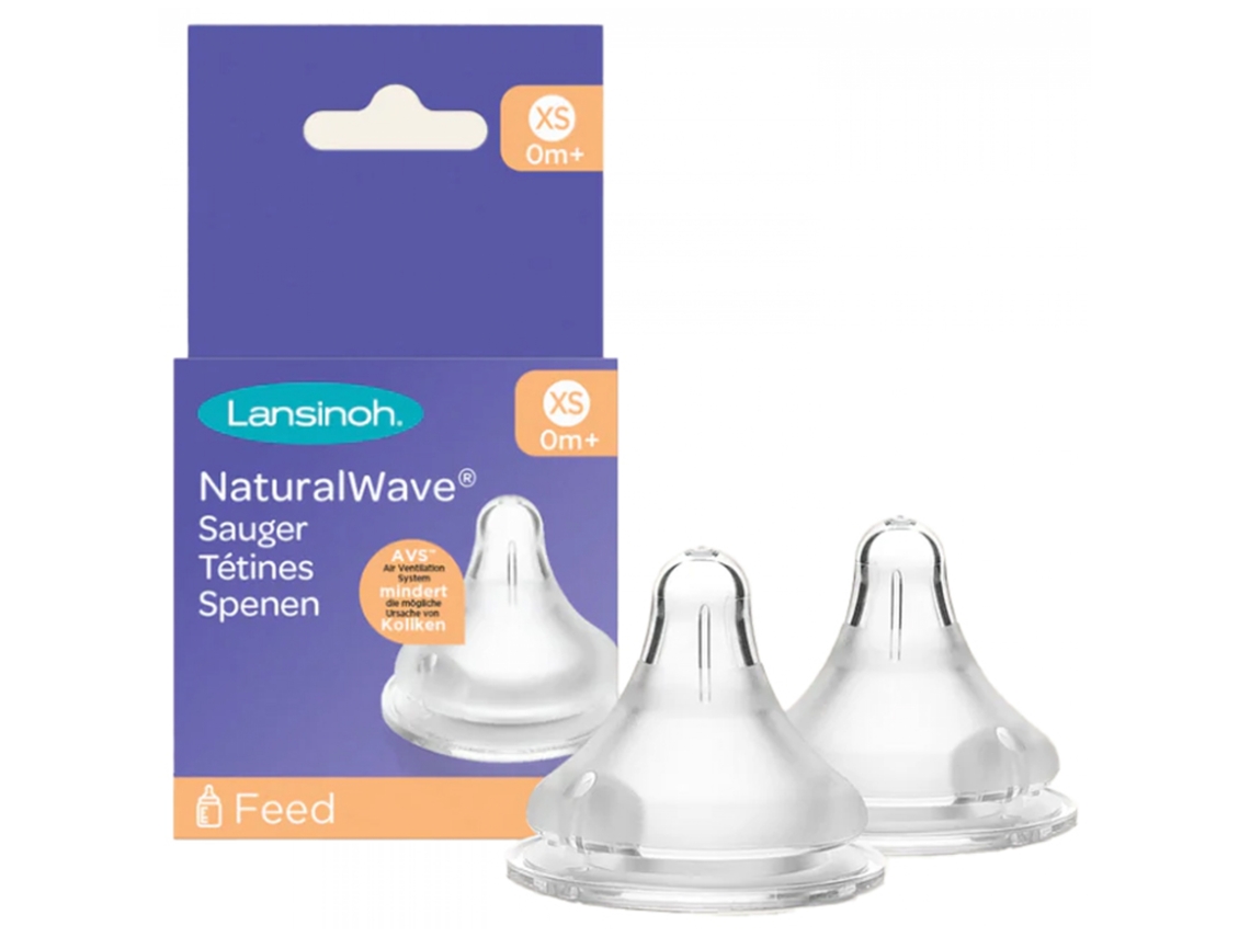 LANSINOH Natural Wave 2 Tetinas a Partir de 0 Meses