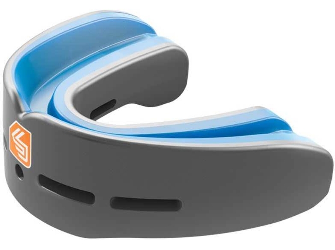 Protector Dental SHOCK DOCTOR Nano Double (Talla: Única - Azul y Gris)