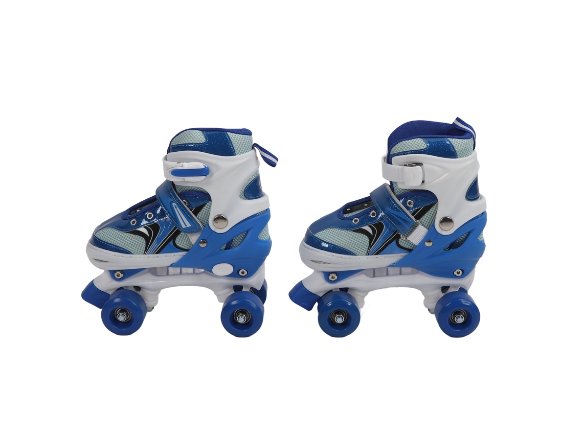 2026patines De Cuatro Ruedas Para Niños Niñas Pvc Red Para Principiantes Interior Exterior Azules