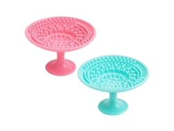 Paquete de 2 almohadillas de silicona rosa para brochas de maquillaje, 6,5 x 4 cm Rosewell